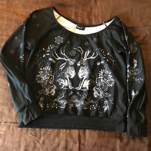 NWOT Blackmilk Jackalope Off The Shoulder Sweater